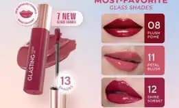 New! Wardah Glasting Liquid Lip - Hi-Pigmented Glass Color, Ringan, Tidak Lengket, Transferproof