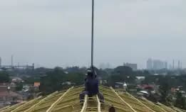 Tiang Tower Triangle Penangkal Petir Cisolok Sukabumi