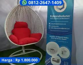 Ayunan Rotan Gantung Handmade Dengan Anyaman Premium