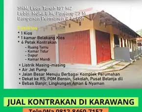 Investasi Cuan Harga Jual Kontrakan Dekat Stasiun Kereta Kosambi Fasilitas Kios Karawang