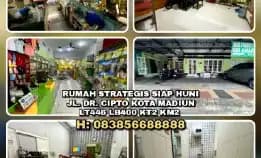 Rumah Strategis Siap Huni Jl. Dr. Cipto Kota Madiun.Lt446 Lb400 Kt2 Km2.H: 083856688888>>