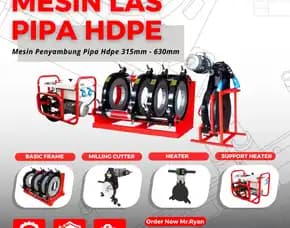 Pusat Mesin Las Pipa Hdpe Amd 450mm | Mesin Penyambung Pipa Hdpe Hydraulic