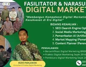 Pemateri Narasumber Bisnis Pemasaran Online Bnsp Perusahaan Bumn Tapanuli Tengah Surabaya Rizki Pahlawan