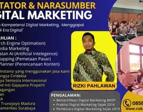 Trainer Narasumber Kewirausahaan Digital Marketing Bnsp Perusahaan Bumn Sibolga Denpasar Rizki Pahlawan