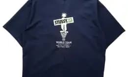 Boxy Shirt Open Collar Stussy • Custom