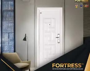 (Fortress) Kusen Pintu Motif Kayu Minimalis Kupu Tarung Di Pontianak