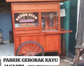 Produsen Jual Gerobak Bubur Ayam Kayu Minimalis Murah Terdekat Umkm Jakarta