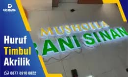 Huruf Timbul Masjid & Musholla/ Neon Box Terdekat/ Neon Box Murah