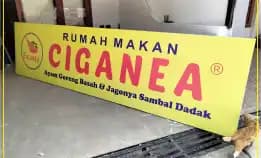 Papan Nama Toko/ Billboard Rumah Makan Ciganea