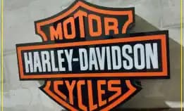 Letter Neon Box Logo Harley Davidson