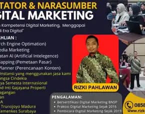 Coach Narasumber Bisnis Pemasaran Online Bnsp Dinas Komunikasi & Informatika Sumbawa Medan Rizki Pahlawan