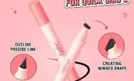 Pinkflash #Quickshape 2-In-1 Lasting Winged Eyeliner Stamp Waterproof High Pigment Evenly & Smooth S