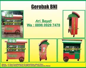 Produsen Pabrik Toko Grosir Gerobak (Model Bni) Bahan Kayu Dan Besi Murah Terdekat Jakarta