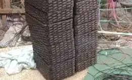 085755969664, Jual Keranjang Rotan Sintetis Rangka Besi