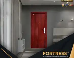 (Fortress) Pintu Motif Kayu Garis 1 Daun Di Palu