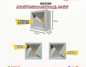 Roster Motif Prisma Lubang, 2 Sisi