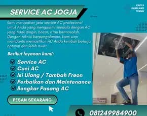 Udara Sejuk, Dompet Nyaman Service Ac Murah Jogja