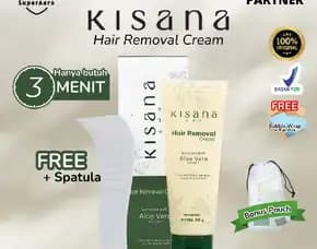 Kisana Hair Removal Cream Krim Perontok Bulu Menghilangkan Bulu Tanpa Rasa Sakit 30ml