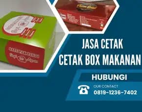 Murah!!  Percetakan Dus Makanan Di Gunung Kidul