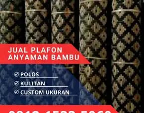 Jual Plafon Anyaman Bambu Bilik Sukabumi 0812,1533,5060