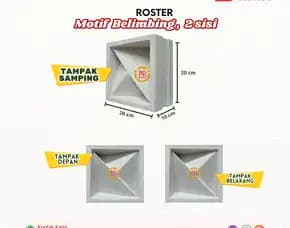 Roster Motif Belimbing, 2 Sisi